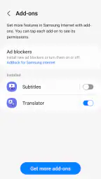Samsung Internet Browser screenshot