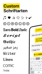 Schöne Schriftarten & Tastatur screenshot