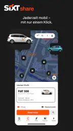 SIXT rent. share. ride. abo. screenshot