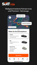SIXT rent. share. ride. abo. screenshot