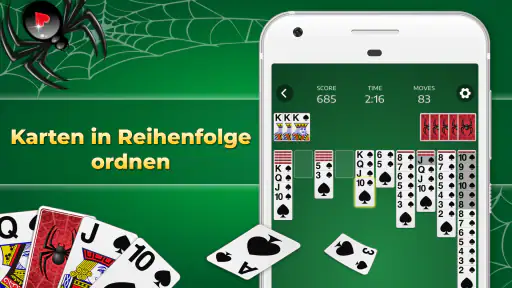 Spider Solitaire, Kartenspiele screenshot
