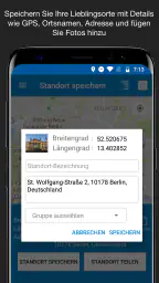 Standort speichern GPS screenshot
