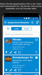 Standort speichern GPS screenshot