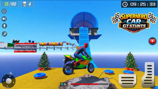 Superhelden Auto Spiele Rampe screenshot