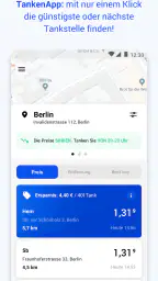 TankenApp mit Benzinpreistrend screenshot