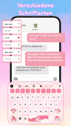 Tastatur Hintergrund, Schrift screenshot
