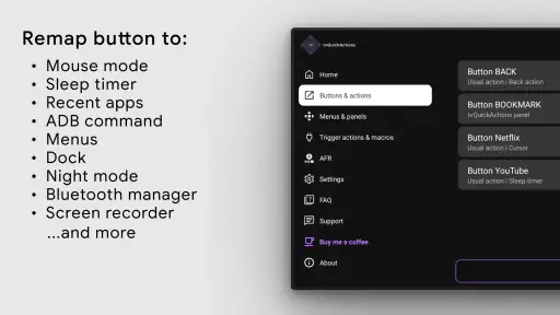 tvQuickActions Pro screenshot