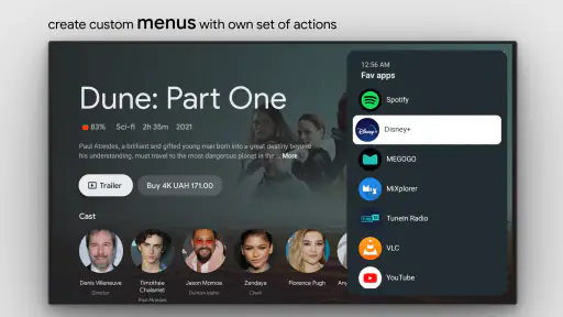 tvQuickActions Pro screenshot