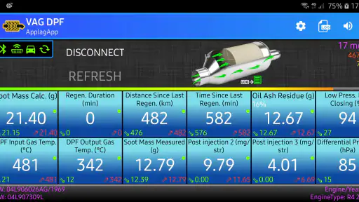 VAG DPF screenshot