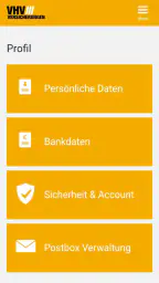VHV Kundenportal screenshot