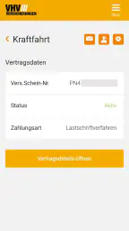 VHV Kundenportal screenshot