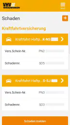 VHV Kundenportal screenshot
