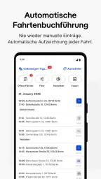 Vimcar Fahrtenbuch screenshot