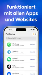 Virtuelle Nummer Code - SMS io screenshot