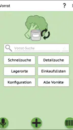 Vorrat, Lager, Einkaufslisten screenshot