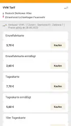 VVW Fahrpläne & Tickets screenshot