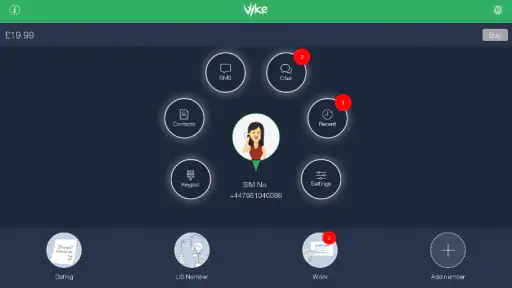 Vyke: Zweite Telefonnr screenshot