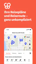 Wanderlog reisen routenplaner screenshot