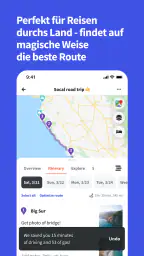 Wanderlog reisen routenplaner screenshot