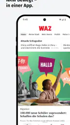 WAZ News screenshot