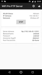 Wi-Fi Pro FTP-Server screenshot