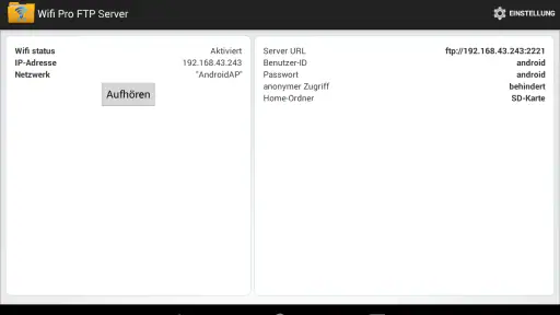 Wi-Fi Pro FTP-Server screenshot