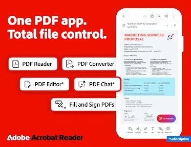 Adobe Acrobat Reader: Edit PDF screenshot