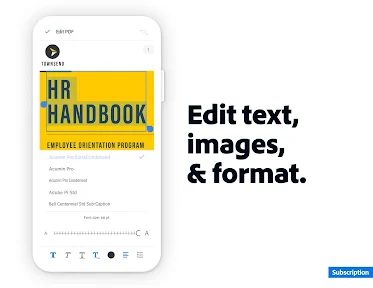 Adobe Acrobat Reader: Edit PDF screenshot