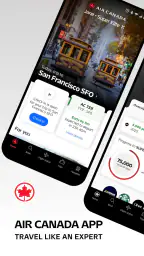 Air Canada + Aeroplan screenshot