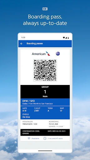 American Airlines screenshot