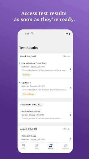 athenaPatient screenshot