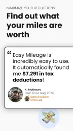 Automatic Mileage Tracker App screenshot
