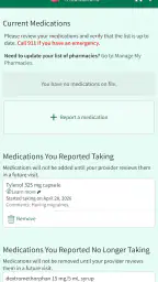 Avera MyChart screenshot