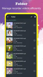 Background video recorder screenshot