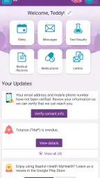 Baptist Health MyHealth screenshot