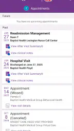 Baptist Health MyHealth screenshot