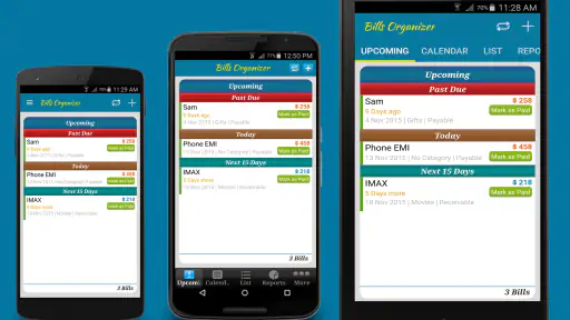 Bills Organizer with Sync screenshot