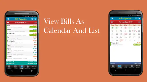 Bills Organizer with Sync screenshot