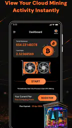 Bitcoin miner BTC cloud mining screenshot