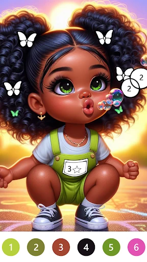 Black Color Paint By Number screenshot