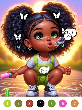 Black Color Paint By Number screenshot