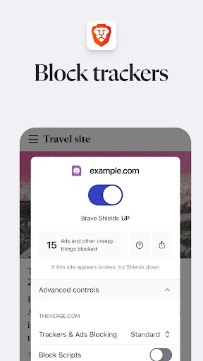 Brave Private Web Browser, VPN screenshot