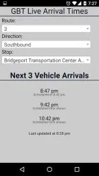 Bridgeport GBT Bus Tracker screenshot