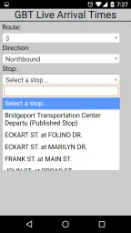 Bridgeport GBT Bus Tracker screenshot