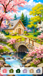 Cabin & House Paint by Numbers screenshot