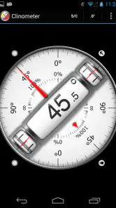 Clinometer + bubble level screenshot