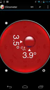 Clinometer + bubble level screenshot