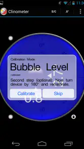 Clinometer + bubble level screenshot