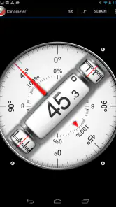 Clinometer + bubble level screenshot