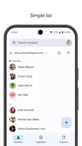 Contacts screenshot